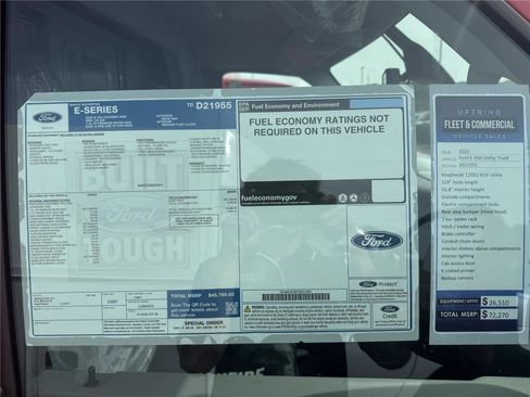 New 2026 Ford E-350 and Econoline 350 Super Duty w/ Power Equipment Group RWD image 16