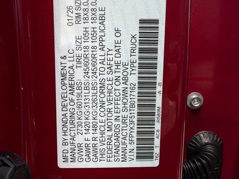 New 2026 Honda Ridgeline RTL image 26