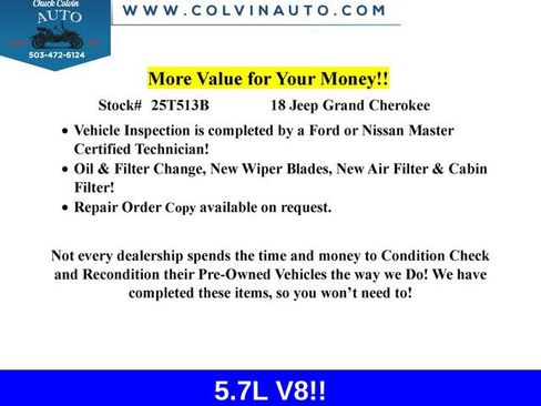 Used 2018 Jeep Grand Cherokee Trailhawk image 1