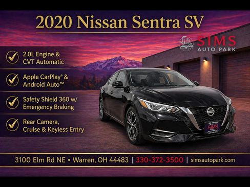 Used 2020 Nissan Sentra SV FWD image 1