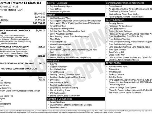 Used 2020 Chevrolet Traverse LT FWD image 3