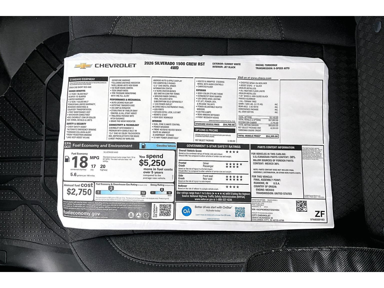 New 2026 Chevrolet Silverado 1500 RST w/ RST Select Package AWD/4WD image 15