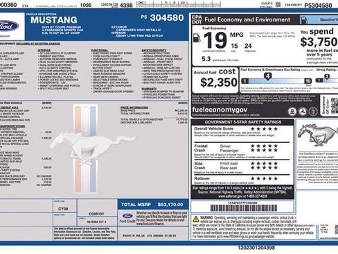 Certified 2023 Ford Mustang GT Premium w/ Equipment Group 401A image 6