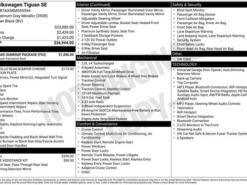 Used 2024 Volkswagen Tiguan SE w/ Panoramic Sunroof Package AWD/4WD image 10