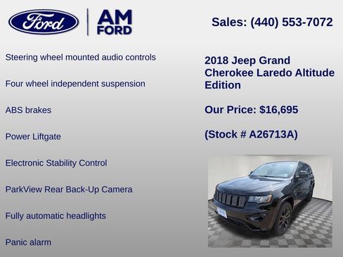 Used 2018 Jeep Grand Cherokee Altitude AWD/4WD image 36