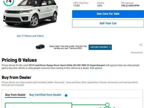 Used 2019 Land Rover Range Rover Sport HSE image 12