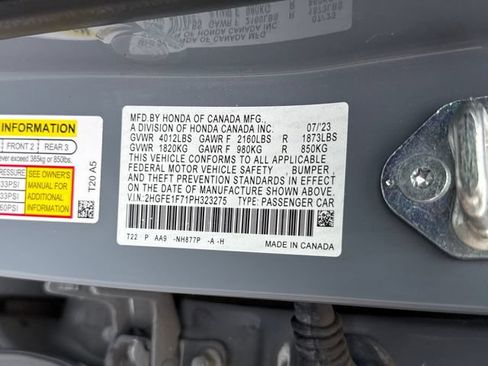 Used 2023 Honda Civic EX image 21
