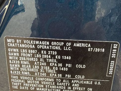 Used 2018 Volkswagen Atlas SEL Premium AWD/4WD image 34
