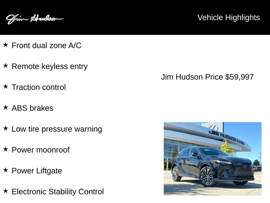 Used 2025 Lexus RX 350 Premium Plus w/ Accessory Package (Z1) FWD image 5