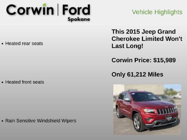 Used 2015 Jeep Grand Cherokee Limited w/ Luxury Group II AWD/4WD image 12