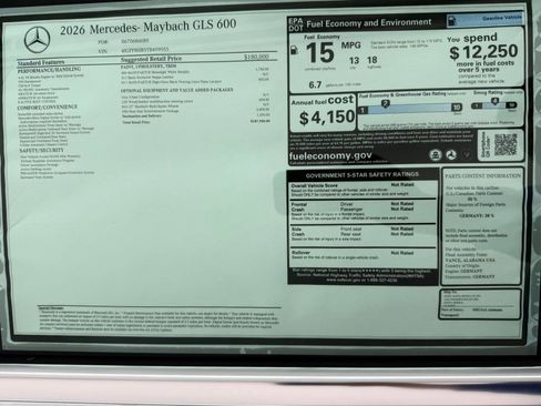 New 2026 Mercedes-Benz Maybach GLS 600 Maybach GLS 600 image 30