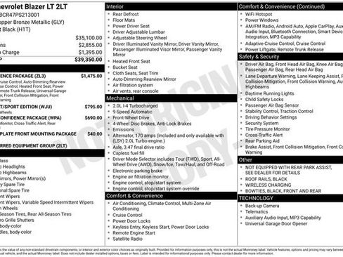 Certified 2023 Chevrolet Blazer LT w/ Convenience Package image 35