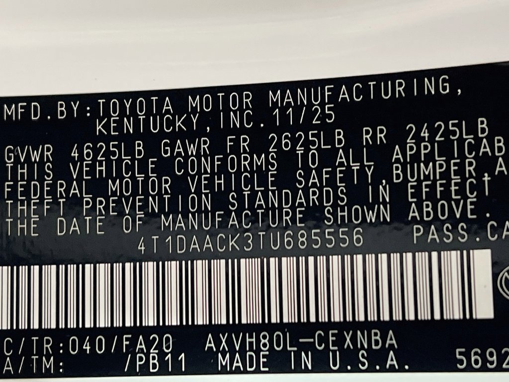Certified 2026 Toyota Camry LE FWD image 28