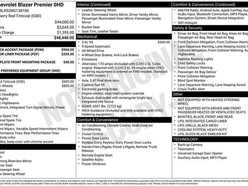 Used 2022 Chevrolet Blazer Premier w/ LPO, Black Accent Package image 24