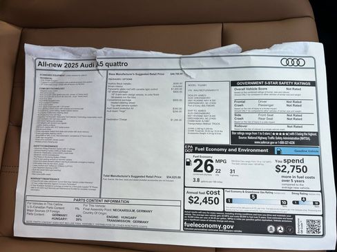 New 2025 Audi A5 2.0T Premium image 33