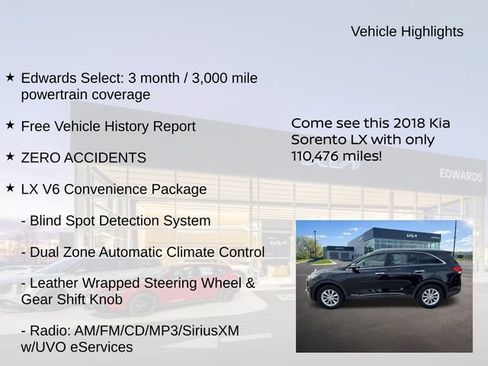 Used 2018 Kia Sorento LX w/ LX V6 Convenience Package AWD/4WD image 8