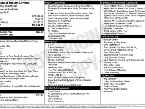 Used 2021 Hyundai Tucson Limited w/ Cargo Package image 2