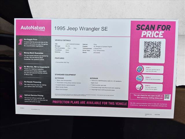 Used 1995 Jeep Wrangler SE AWD/4WD image 27