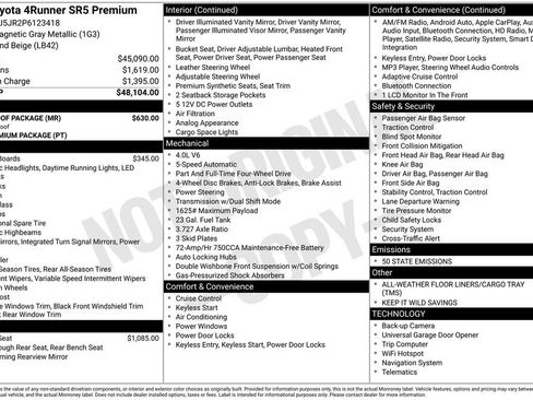 Used 2023 Toyota 4Runner SR5 Premium w/ Moonroof Package image 15