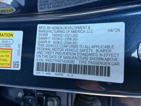 New 2026 Honda Accord SE image 35