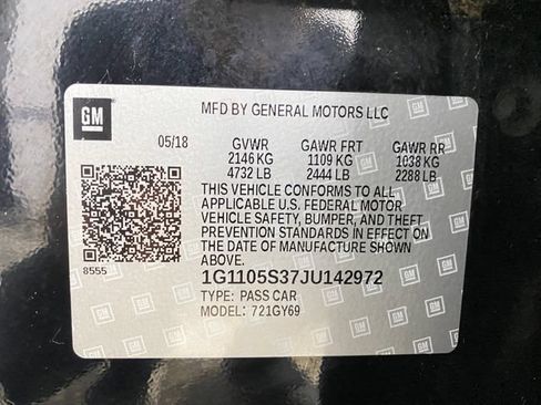 Certified 2018 Chevrolet Impala LT FWD image 32