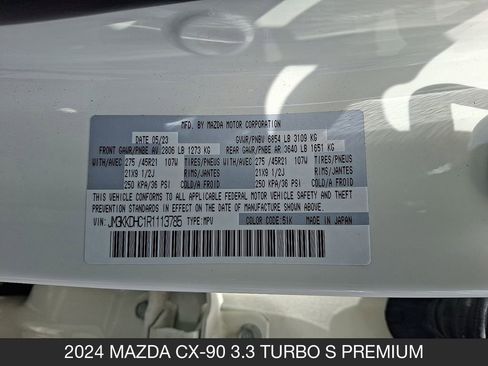 Certified 2024 MAZDA CX-90 3.3 Turbo S w/ Premium Package image 26