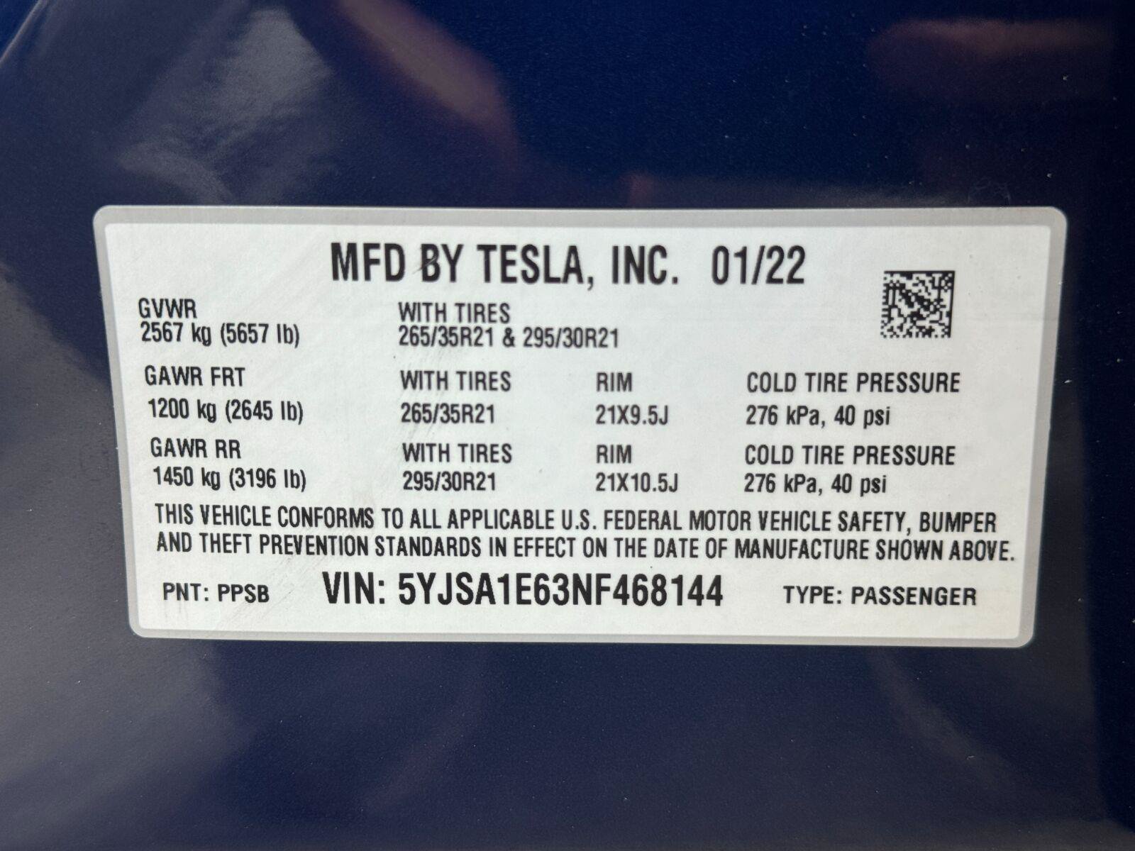 Used 2022 Tesla Model S Plaid AWD/4WD image 47