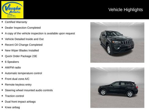 Used 2017 Jeep Grand Cherokee Laredo w/ Quick Order Package 23E image 2