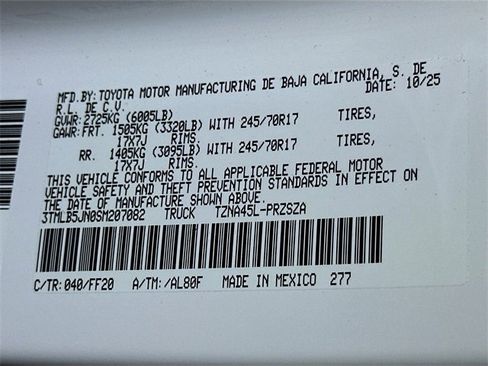 New 2025 Toyota Tacoma SR5 image 17