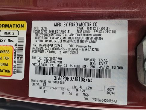 Used 2018 Ford Fusion SE w/ Fusion SE Technology Package FWD image 33