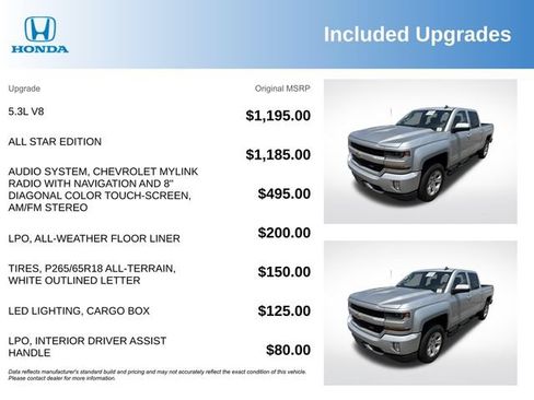 Used 2018 Chevrolet Silverado 1500 LT w/ All Star Edition AWD/4WD image 3