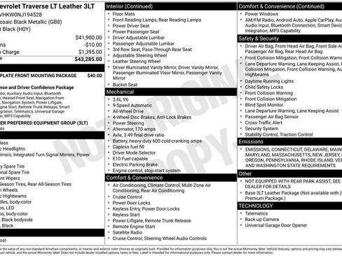 Certified 2022 Chevrolet Traverse LT image 13