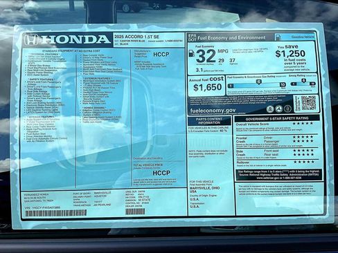 New 2025 Honda Accord SE image 19