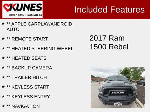 Used 2017 RAM 1500 Rebel w/ Luxury Group AWD/4WD image 2