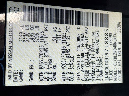 Used 2018 Nissan Frontier SV image 39