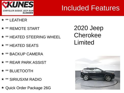 Used 2020 Jeep Cherokee Limited AWD/4WD image 2