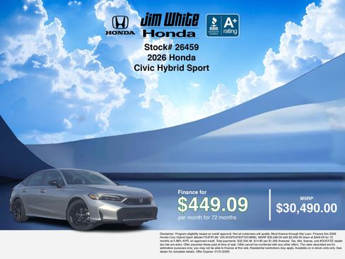 Used 2026 Honda Civic FWD Hybrid Sedan image 6