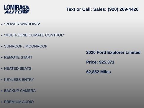 Used 2020 Ford Explorer Limited AWD/4WD image 7