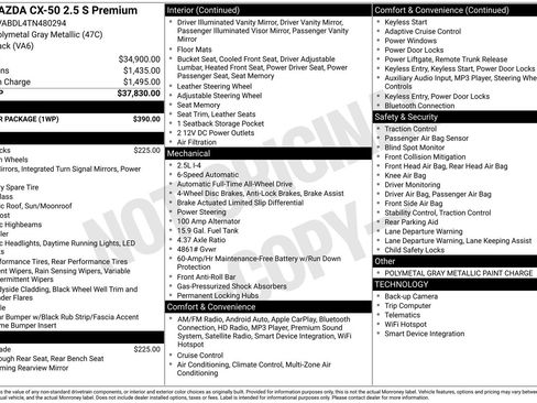 New 2026 MAZDA CX-50 AWD 2.5 S w/ Weather Package image 22