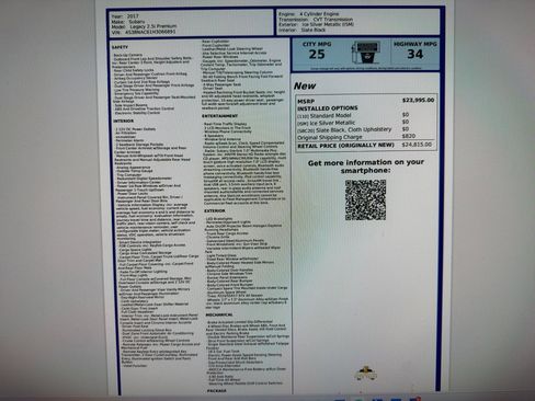 Used 2017 Subaru Legacy 2.5i Premium image 14