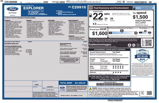 Certified 2022 Ford Explorer XLT AWD/4WD image 13