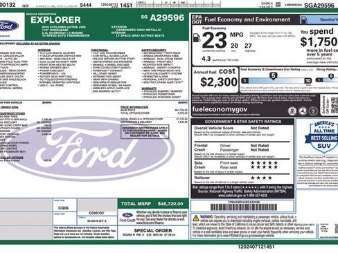 Used 2025 Ford Explorer Active w/ Active Comfort Package AWD/4WD image 38