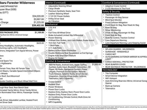 Used 2023 Subaru Forester Wilderness w/ Wilderness Package AWD/4WD image 29