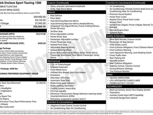 New 2026 Buick Enclave Sport Touring w/ Power Package FWD image 48