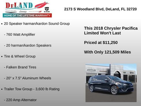 Used 2018 Chrysler Pacifica Limited w/ Tire & Wheel Group FWD image 6