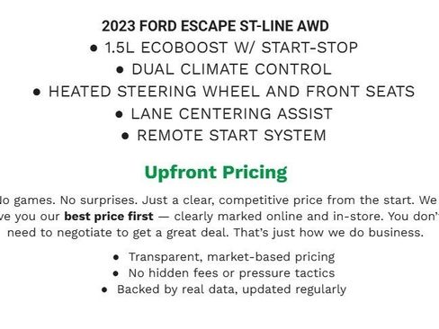Certified 2023 Ford Escape ST-Line w/ Tech Pack #1 image 1