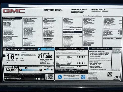 New 2026 GMC Yukon AT4 w/ AT4 Premium Plus Package AWD/4WD image 21