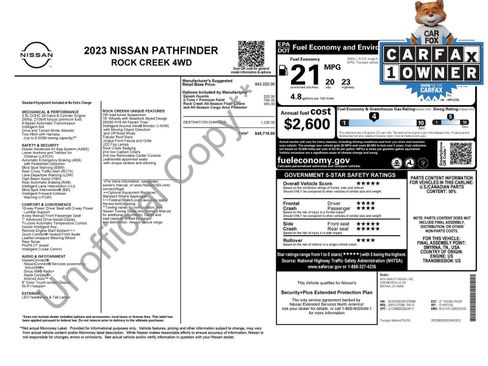 Certified 2023 Nissan Pathfinder Rock Creek image 3