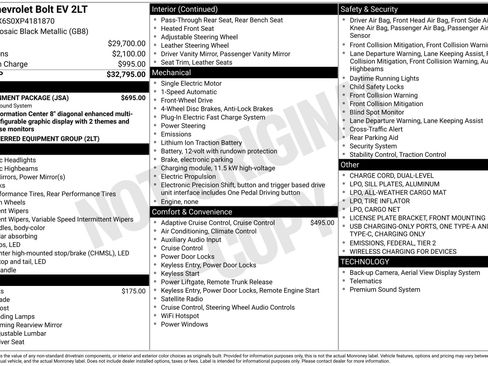Used 2023 Chevrolet Bolt LT w/ Infotainment Package FWD image 23