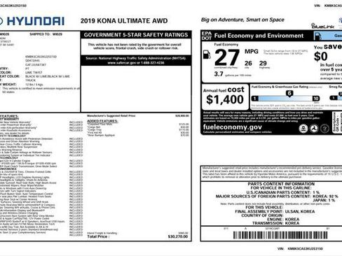 Used 2019 Hyundai Kona Ultimate image 16